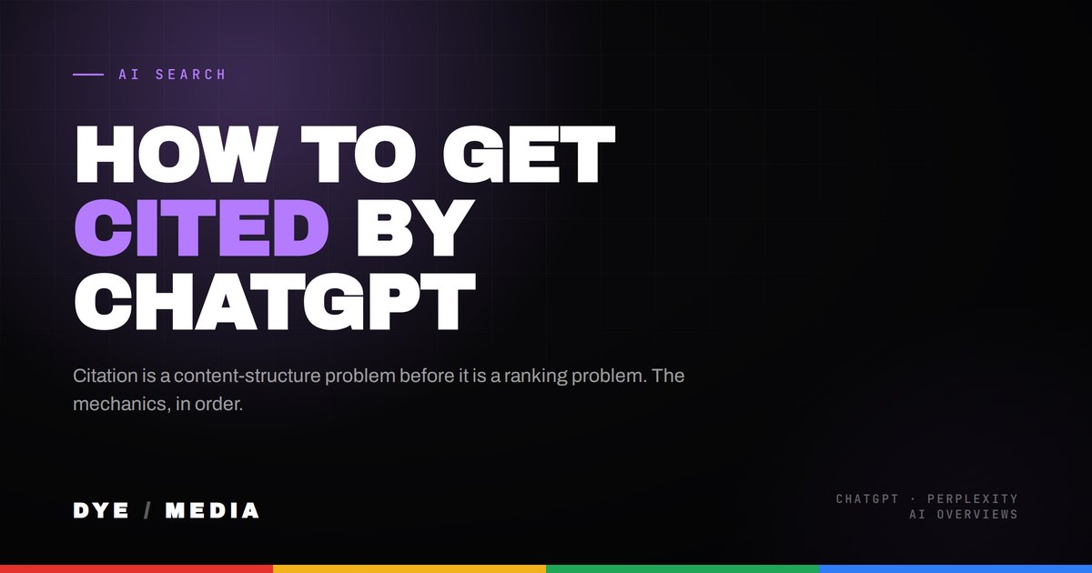 How to Get Cited by ChatGPT, Perplexity and AI Overviews