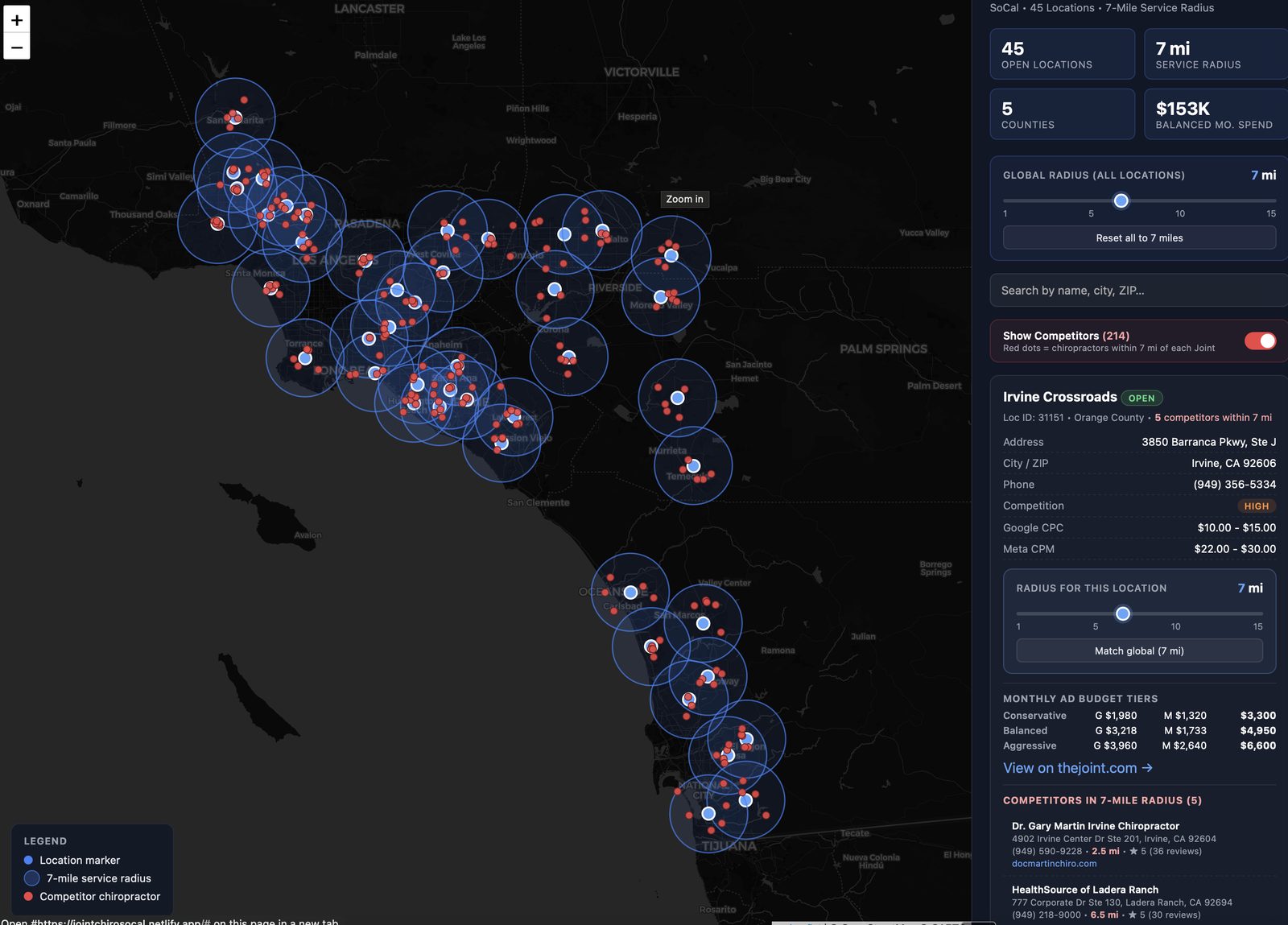 Competitor & Territory Mapper