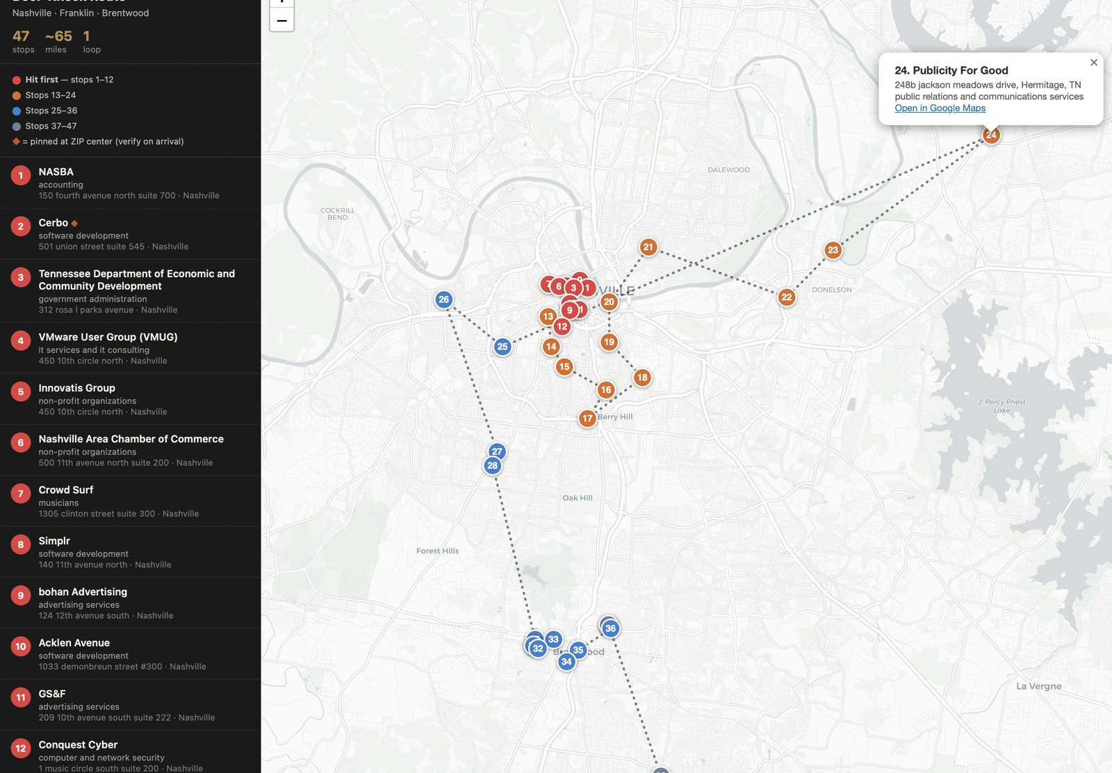 Territory Route Planner